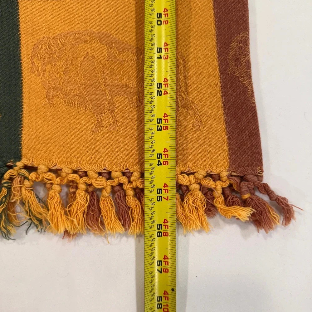 Artisans Inc Wildlife Handloomed Cotton Throw Blanket 56x56 Multicolor Lodgecore